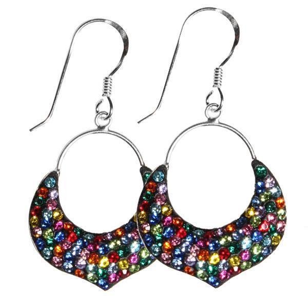 Glitzer-Kristall-Ohrschmuck