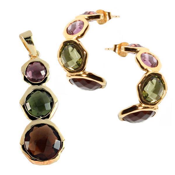 Silber-Schmuck-Sets vergoldet