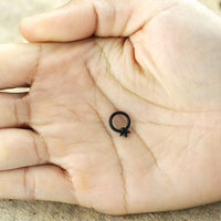 Load image into Gallery viewer, Gothic-inspirierter PVD-Schwarzer BCR Piercing-Schmuck
