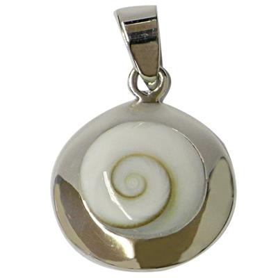 Shivaauge Silberanhänger rund Rand 21 mm glänzend Anhänger 925er Silber Shiva Auge Eye