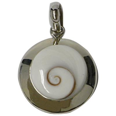 Shivaauge Silberanhänger Kreis 22 mm massiv Anhänger 925er Sterling Silber Shiva Auge Damen Schmuck