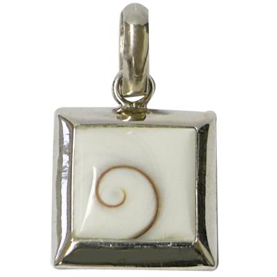 Shivaauge Silberanhänger Quadrat 16 mm Anhänger 925er Sterling Silber Shiva Auge Eye Damen Schmuck