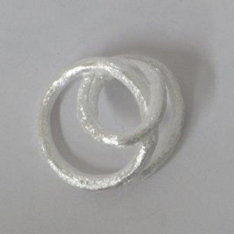 Silberanhänger Schleife matt gebürstet ca 25 mm 925er Sterling Silber Damen Anhänger Kette