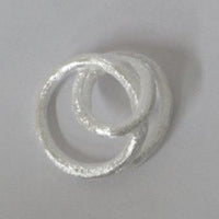 Load image into Gallery viewer, Silberanhänger Schleife matt gebürstet ca 25 mm 925er Sterling Silber Damen Anhänger Kette
