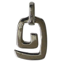 Load image into Gallery viewer, Silberanhänger eckig glänzend Spirale 15 mm 925er Sterling Silber Unisex Anhänger Kette
