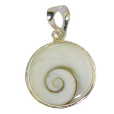 Shivaauge Silberanhänger rund 19 mm offen Anhänger 925er Sterling Silber Shiva Auge Eye Damen