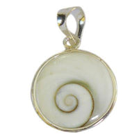 Cargar imagen en el visor de la galería, Shivaauge Silberanhänger rund 14 mm offen Anhänger 925er Sterling Silber Shiva Auge Damen Schmuck
