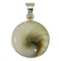 Cargar imagen en el visor de la galería, Shivaauge Silberanhänger rund 14 mm offen Anhänger 925er Sterling Silber Shiva Auge Damen Schmuck
