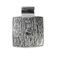 Load image into Gallery viewer, Silberanhänger Quadrat Zirkoniastein weiß gebürstet 925er Sterling Silber Anhänger Damen Kette
