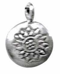 Cargar imagen en el visor de la galería, Silberanhänger Kreis gebogen Distel Anhänger Sterling Silber 925er Unisex Schmuck
