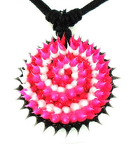 Load image into Gallery viewer, Silikonkette Kette rot rosa weiß Silikon schwarz Baumwolle verstellbar Spirale Stachelkette

