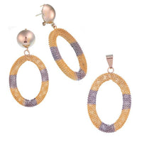 Load image into Gallery viewer, Brass Schmuck Set Ohrringe Anhänger Damen nickelfrei
