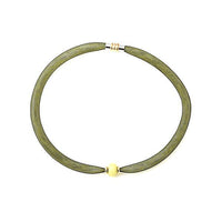 Load image into Gallery viewer, Set Kette Armband Stein Perle Nylon Schlauch Magnetverschluss zweilagig nickelfrei bunt neon
