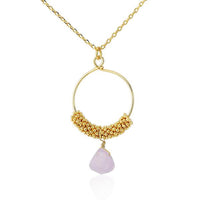 Load image into Gallery viewer, Set Kette Ohrringe 18 karat vergoldet lila Stein Ringe Blumen nickelfrei facettiert gold
