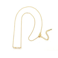 Load image into Gallery viewer, Set Kette Ohrringe 18 karat vergoldet Ketten Perlen Bogen nickelfrei weiß Reihe
