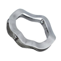 Load image into Gallery viewer, Silberanhänger Doppel Ring wellig Anhänger Sterling Silber 925er nickelfrei
