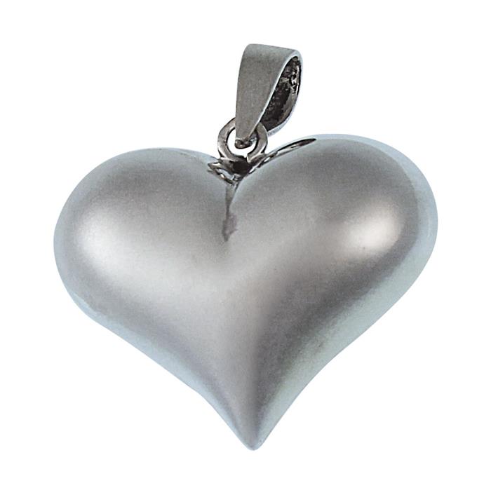 Silberanhänger Herz plastisch breit Glanz Anhänger Sterling Silber 925er nickelfrei