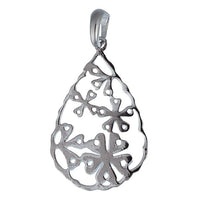 Load image into Gallery viewer, Silberanhänger Tropfen Blumen wellig Glanz Anhänger Sterling 925 Silber nickelfrei
