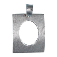 Load image into Gallery viewer, Silberanhänger Rechteck gewölbt oval gebürstet nickelfrei Anhänger Sterling 925 Silber
