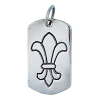 Cargar imagen en el visor de la galería, Silberanhänger stilisiert Schwert Lilie Plättchen Anhänger Sterling Silber 925er nickelfrei
