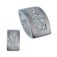 Load image into Gallery viewer, Silberanhänger Rechteck gebogen Spiralen Mandel Anhänger Sterling Silber 925er nickelfrei
