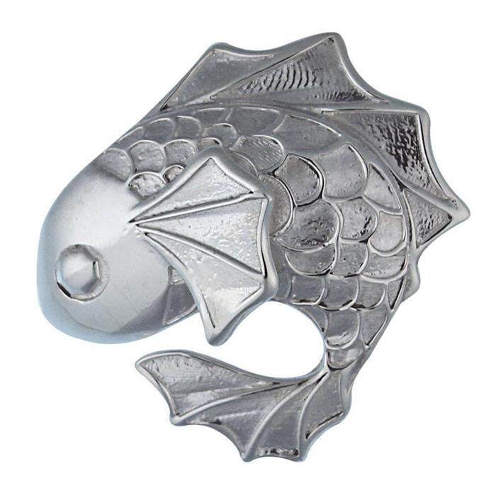 Silberanhänger Fisch gebogen groß Anhänger Sterling 925er Silber nickelfrei Animal Design