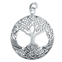Cargar imagen en el visor de la galería, Silberanhänger 17 mm Baum des Lebens Anhänger 925er Sterling Silber glänzend
