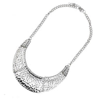 Load image into Gallery viewer, Brass Schmuckset silberfarben Kette Struktur Ohrringe Tropfen Länge verstellbar
