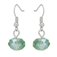 Load image into Gallery viewer, Schmuckset Kette Perlen grün schwarz Glasperlen Ohrringe grün Halskette Damen Schmuckdraht verstellbar ca 46 cm
