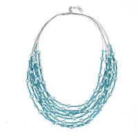 Load image into Gallery viewer, Schmuckset Damen Kette OhrringeTürkis Steine Perlen rund 50 cm Karabiner
