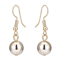 Load image into Gallery viewer, Brass Schmuckset goldfarben silberfarben Kugel Ohrringe Kette Röhre
