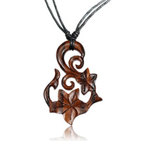 Load image into Gallery viewer, Holzkette Schwan Lilien Holz gemasert Sonoholz Baumwolle Unisex verstellbar
