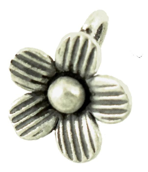 Silberanhänger Hill Tribe Streifen Blume Anhänger Sterling Silber 925er Damen Schmuck
