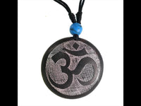 Cargar imagen en el visor de la galería, Holzkette silbern Gravur Türkis Stein Sonoholz Baumwolle verstellbar unisex
