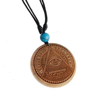 Load image into Gallery viewer, Holzkette Perlmutt verstellbar Baumwolle Muschel Kette Holz gold silber rund
