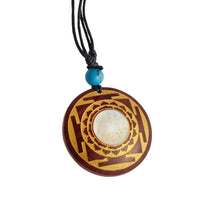 Load image into Gallery viewer, Holzkette Perlmutt verstellbar Baumwolle Muschel Kette Holz gold silber rund
