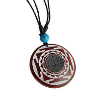 Load image into Gallery viewer, Holzkette Perlmutt verstellbar Baumwolle Muschel Kette Holz gold silber rund
