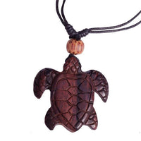 Load image into Gallery viewer, Halskette verstellbar Baumwolle Kette Holz Perlen Blatt Schildkröte Om Spirale
