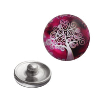 Load image into Gallery viewer, Chunks Druckknopf Click Button Edelstahl Baum des Lebens
