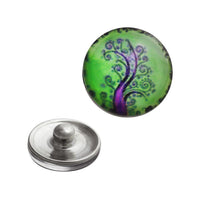 Load image into Gallery viewer, Chunks Druckknopf Click Button Edelstahl Baum des Lebens
