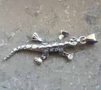 Cargar imagen en el visor de la galería, Anhänger 925 Sterling Silber Punkte Gekko Silberanhänger
