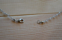 Cargar imagen en el visor de la galería, Perlen Halskette Kristallperlen braun 43,5cm Schmuckdraht
