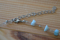 Cargar imagen en el visor de la galería, Perlen Halskette blau türkis Steinsplitter Bündel 42-48cm
