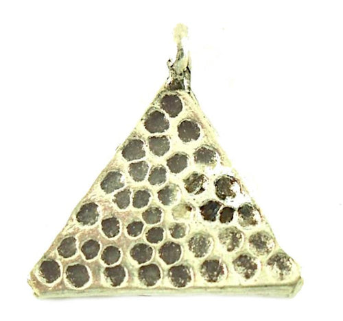 Silberanhänger Hill Tribe Dreieck Punkte gestanzt Anhänger Sterling Silber 925er Damen Schmuck