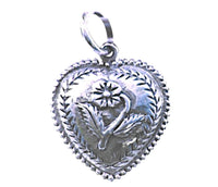 Cargar imagen en el visor de la galería, Silberanhänger Herz Blume Anhänger Sterling Silber 925er Damen Schmuck
