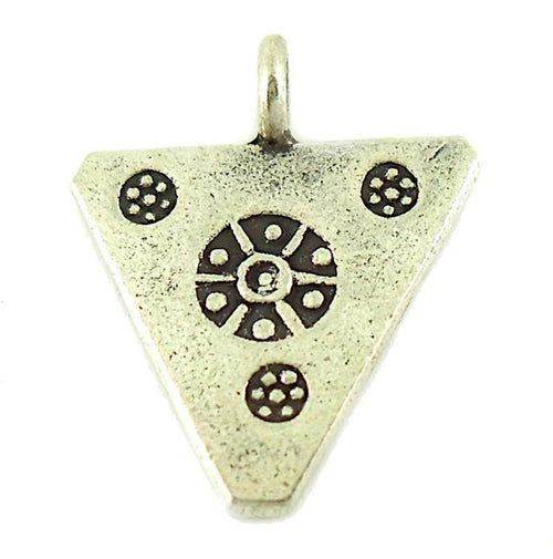 Silberanhänger Hill Tribe Dreieck Blumen Anhänger Sterling Silber 925er Damen Schmuck