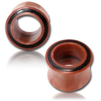 Cargar imagen en el visor de la galería, Holz Tunnel Sawoholz Inlay Tamarind Holz braun schwarz Plug
