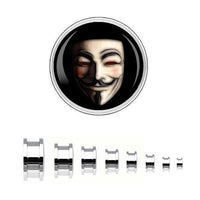 Load image into Gallery viewer, Schraub Plug Tunnel Edelstahl Rand Anonymous Acryl Expander Piercing Chirurgenstahl
