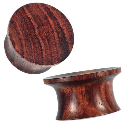 Sonoholz Plug braun gemasert Pilz Form Tunnel Tribal Expander Organic Ohrplug