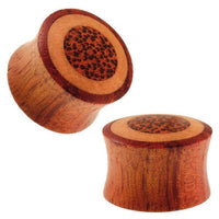 Load image into Gallery viewer, Plug Rangas Kokosnuss Holz Inlay Krokodilholz heller Ring Organic Expander
